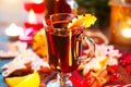 Christmas traditional mulled wine Royalty Free Stock Photo