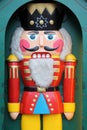 Christmas traditional wooden decoration - nutcracker Royalty Free Stock Photo