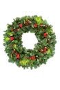 Christmas Traditional  Wreath with Winter Flora Royalty Free Stock Photo