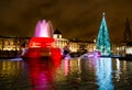 Christmas at Trafalgar Square, London. Royalty Free Stock Photo