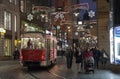 Christmas tram at Masaryk street in Brno