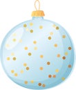 Christmas transparent with confetty ball in realistic cartoon style.