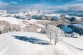 Christmas in Transylvania with the traditional snow covered landscape of this time of the year