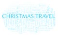 Christmas Travel word cloud. Royalty Free Stock Photo