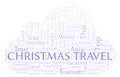 Christmas Travel word cloud. Royalty Free Stock Photo