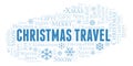 Christmas Travel word cloud Royalty Free Stock Photo