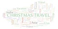 Christmas Travel word cloud. Royalty Free Stock Photo