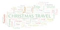 Christmas Travel word cloud. Royalty Free Stock Photo
