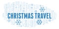 Christmas Travel word cloud Royalty Free Stock Photo