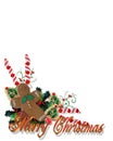 Christmas treats Corner with 3D text Royalty Free Stock Photo