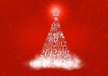 Christmas tree with 2012 texts Royalty Free Stock Photo