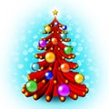 Christmas Tree 3D Royalty Free Stock Photo