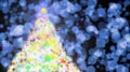 Christmas tree in abstract atmosphere