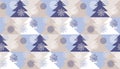 Christmas tree abstract mosaic seamless pattern Royalty Free Stock Photo