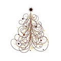 Christmas tree abstract, vector