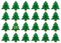 Christmas tree advent calendar green and gold Royalty Free Stock Photo