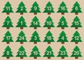 Christmas tree advent calendar green Royalty Free Stock Photo