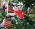 Christmas tree angel toy decoration Royalty Free Stock Photo