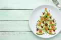 Christmas tree appetizer Royalty Free Stock Photo