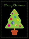 Christmas tree applique Royalty Free Stock Photo