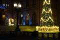 CHRISTMAS TREE AND ARMCHAIR FOR SANTA CLAUS Royalty Free Stock Photo