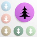 christmas tree badge color set. Simple glyph, flat vector of web icons for ui and ux, website or mobile application Royalty Free Stock Photo