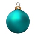 Turquoise Realistic Christmas tree ball