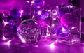 Vánoční stromeček koule a šperky v barva krajní fialový 