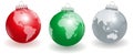 Christmas Tree Balls Planet Earth Royalty Free Stock Photo