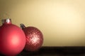 Christmas tree balls red vintage Royalty Free Stock Photo