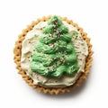 Christmas Tree Banana Cream Pie With Green Frosting