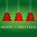 Christmas tree bauble card Royalty Free Stock Photo