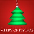 Christmas tree bauble card Royalty Free Stock Photo