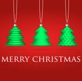 Christmas tree bauble card Royalty Free Stock Photo