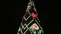 Christmas tree with beautiful and bright lighting. Very beautiful Christmas background