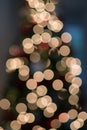 Christmas tree lights bokeh background Royalty Free Stock Photo