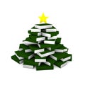 Christmas tree of books Royalty Free Stock Photo