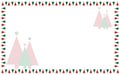 Christmas tree border ornament in green and red Royalty Free Stock Photo