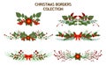 Christmas tree branch decoration frame divider holiday garland.