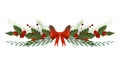 Christmas tree branch decoration frame divider holiday garland.