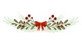 Christmas tree branch decoration frame divider holiday garland.