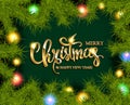 Christmas Tree Branches Border Royalty Free Stock Photo