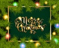 Christmas Tree Branches Border Royalty Free Stock Photo