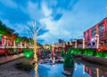 Christmas tree at Byblos or Jbeil with clouds Royalty Free Stock Photo