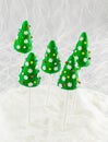 Christmas tree cake pops Royalty Free Stock Photo