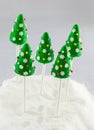 Christmas tree cake pops Royalty Free Stock Photo