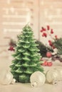 Christmas tree candle Royalty Free Stock Photo