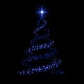 Christmas tree Happy New Year background Vector illustration Royalty Free Stock Photo