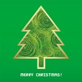 Christmas tree card1 Royalty Free Stock Photo