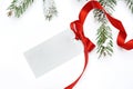 Christmas tree card isolate on white background Royalty Free Stock Photo